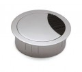 Заглушка в стол Loop Round серый (RAL9006), диам 80 мм